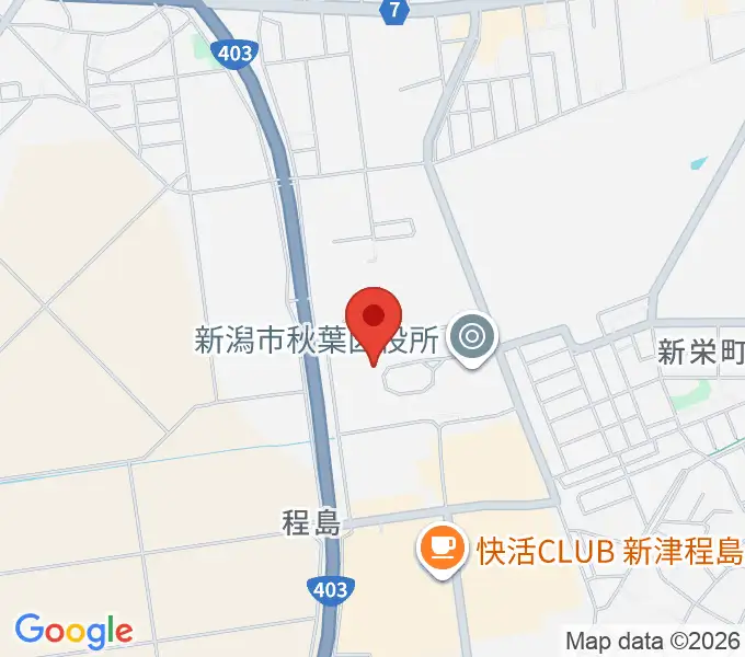 新潟市秋葉区総合体育館の地図