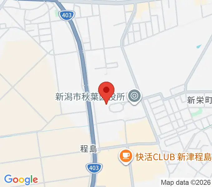 新潟市秋葉区総合体育館の地図