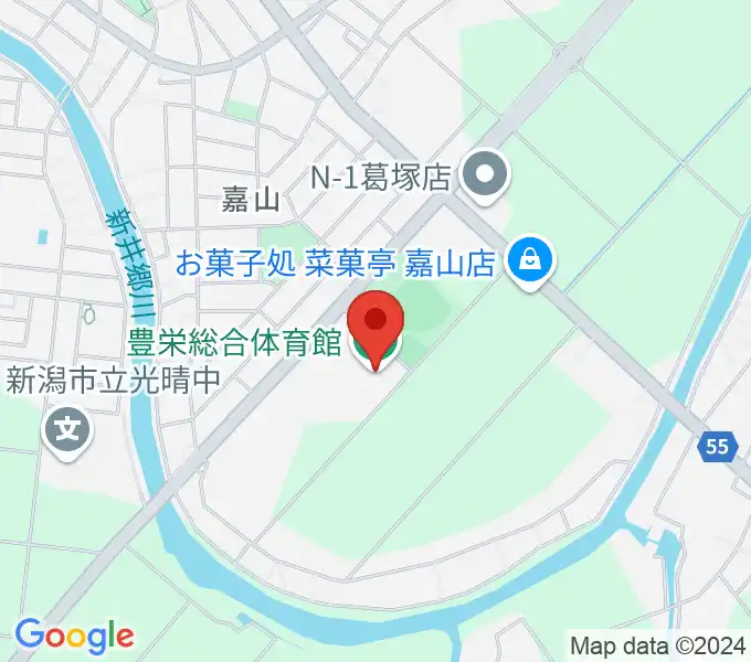 新潟市豊栄総合体育館の地図