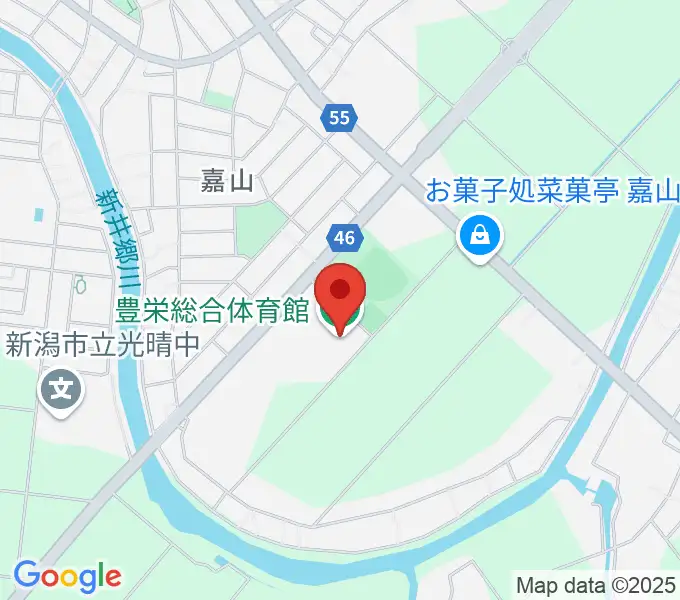 新潟市豊栄総合体育館の地図