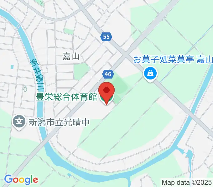 新潟市豊栄総合体育館の地図