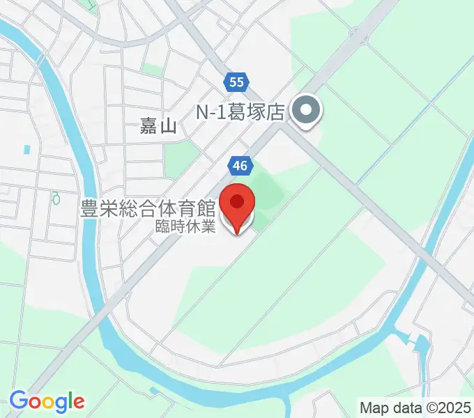 新潟市豊栄総合体育館の地図
