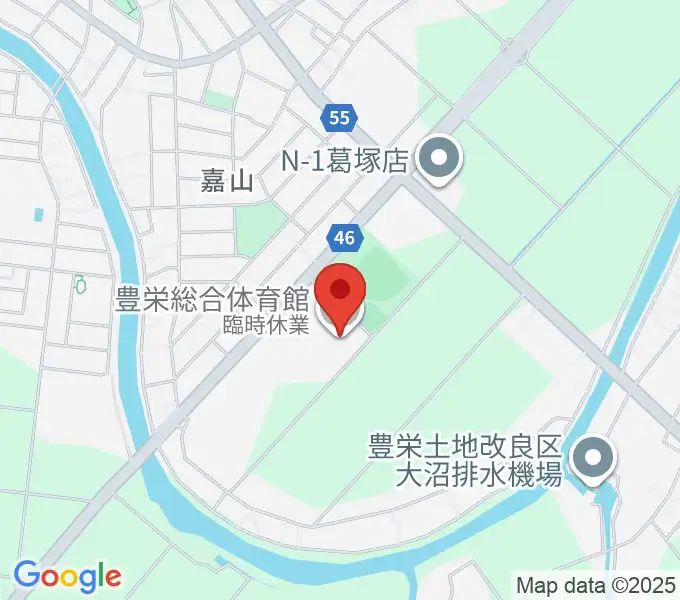 新潟市豊栄総合体育館の地図