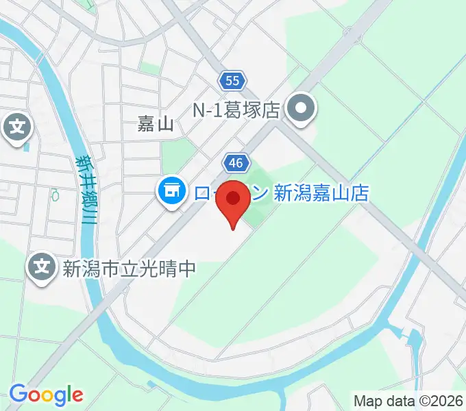 新潟市豊栄総合体育館の地図