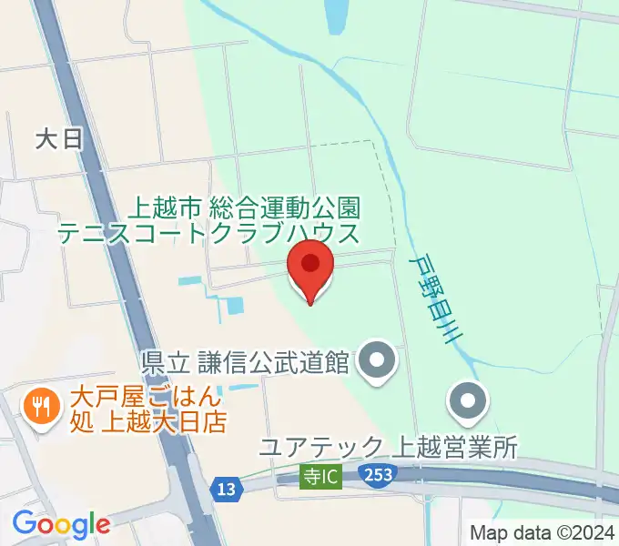 謙信公武道館の地図