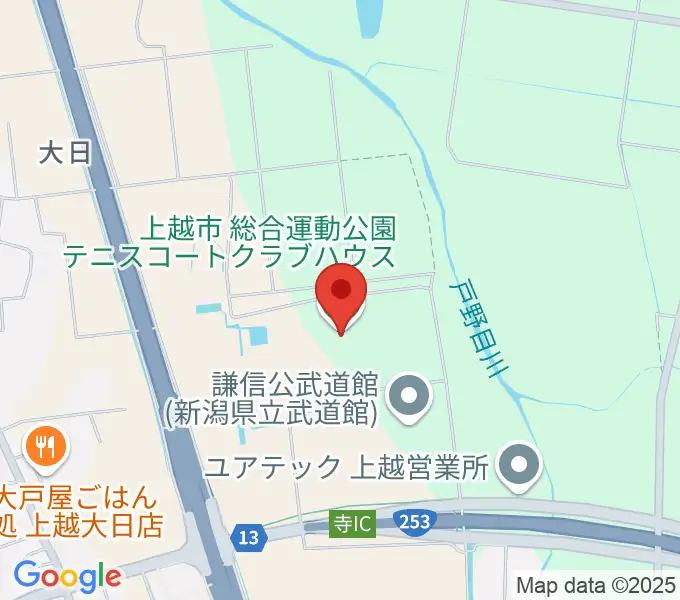 謙信公武道館の地図