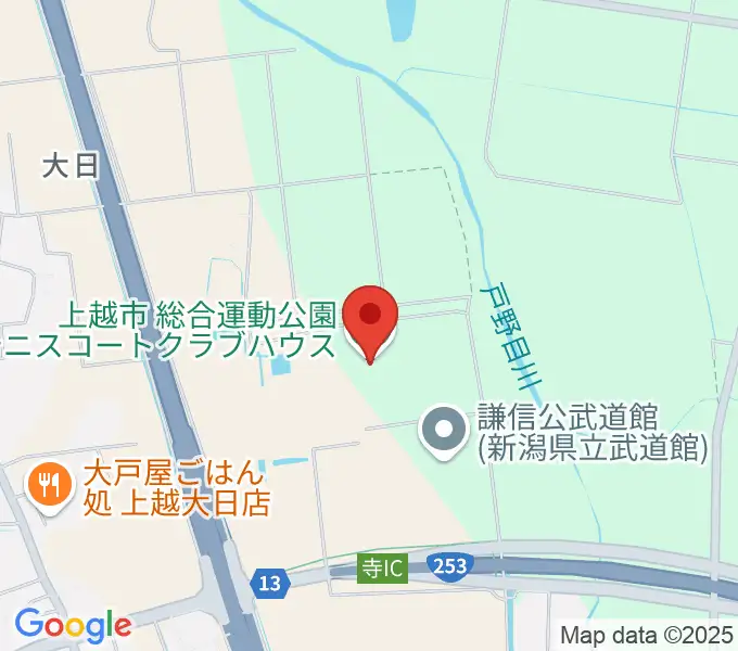 謙信公武道館の地図