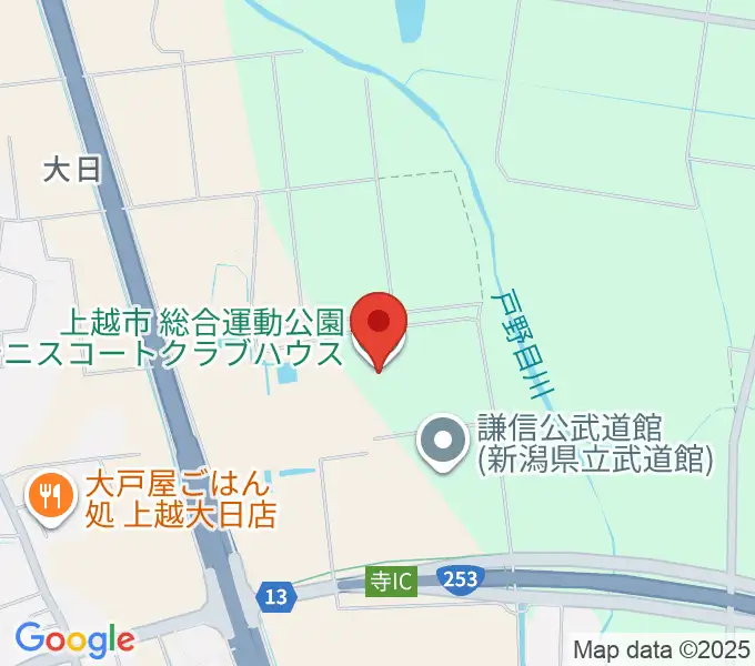 謙信公武道館の地図