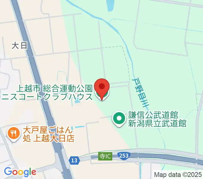 謙信公武道館の地図