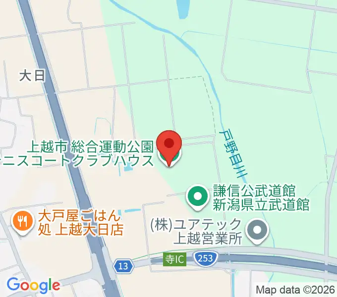 謙信公武道館の地図