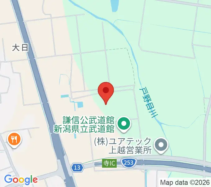 謙信公武道館の地図