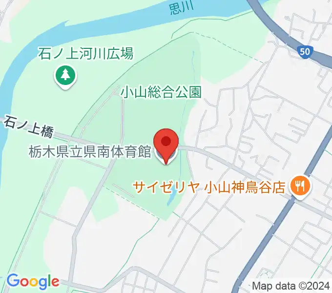 栃木県立県南体育館の地図