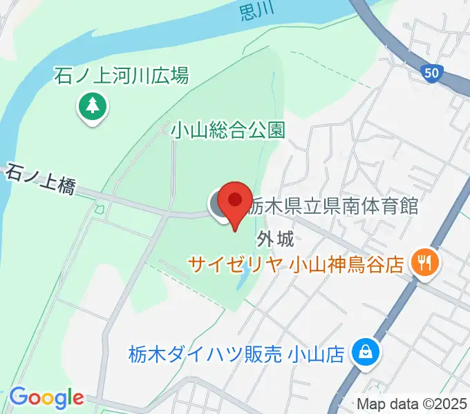 栃木県立県南体育館の地図