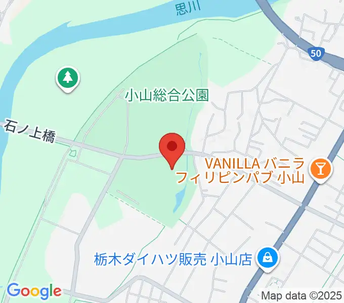 栃木県立県南体育館の地図