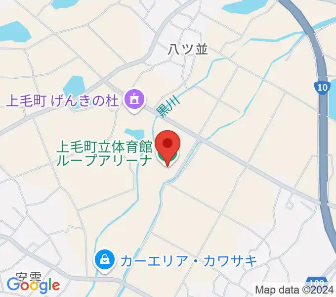 上毛町立体育館ループアリーナの地図