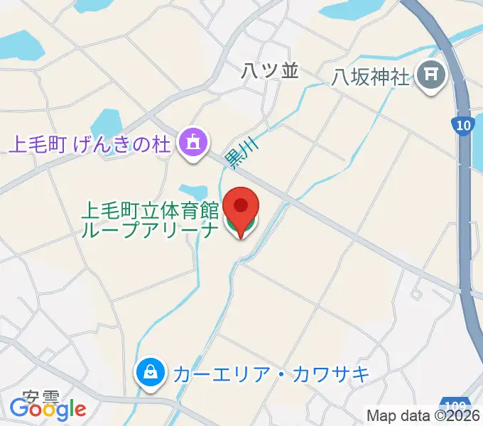 上毛町立体育館ループアリーナの地図