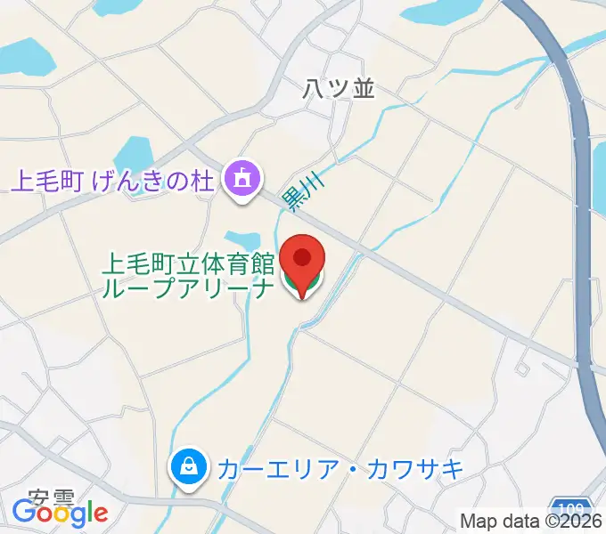 上毛町立体育館ループアリーナの地図