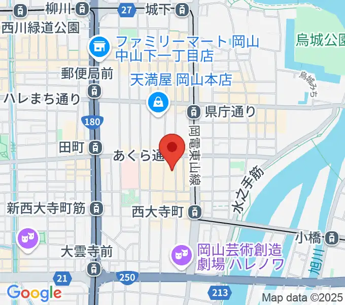 長谷川楽器ウインドパサージュの地図