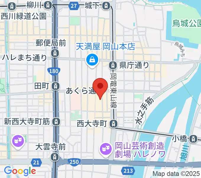 長谷川楽器ウインドパサージュの地図