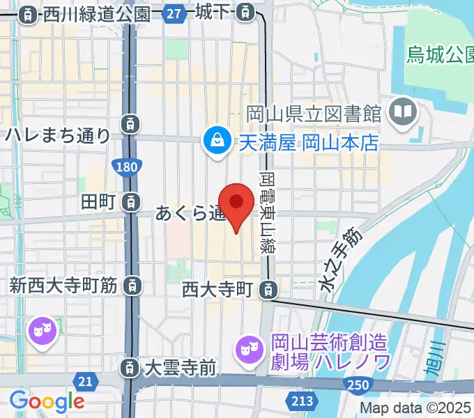 長谷川楽器ウインドパサージュの地図