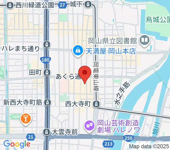 長谷川楽器ウインドパサージュの地図