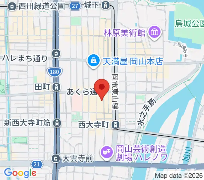 長谷川楽器ウインドパサージュの地図