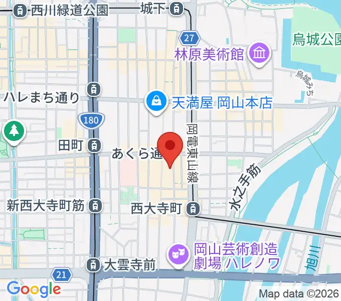 長谷川楽器ウインドパサージュの地図