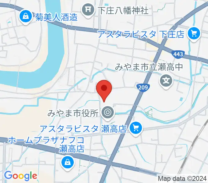 みやま市総合市民センターMIYAMAXの地図