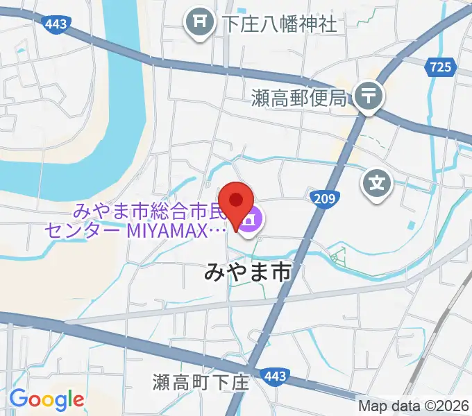みやま市総合市民センターMIYAMAXの地図