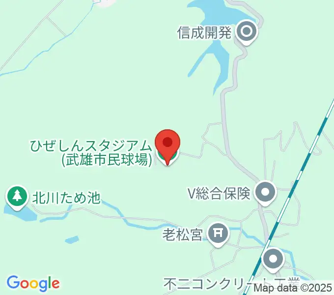 ひぜしんスタジアムの地図