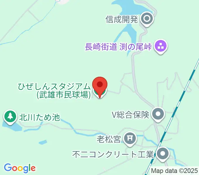 ひぜしんスタジアムの地図