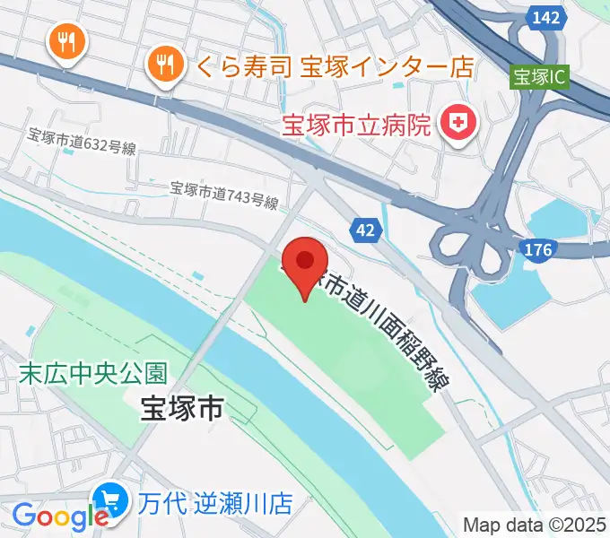 宝塚市立スポーツセンターの地図