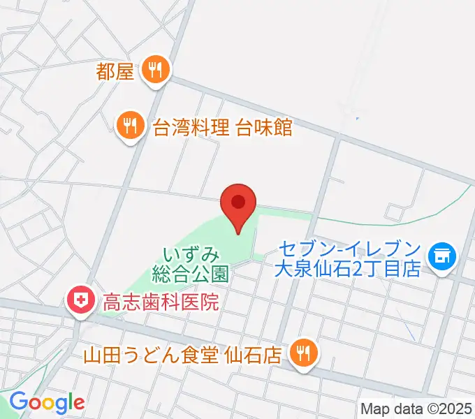 いずみ総合公園MOTEGI大泉町民体育館の地図