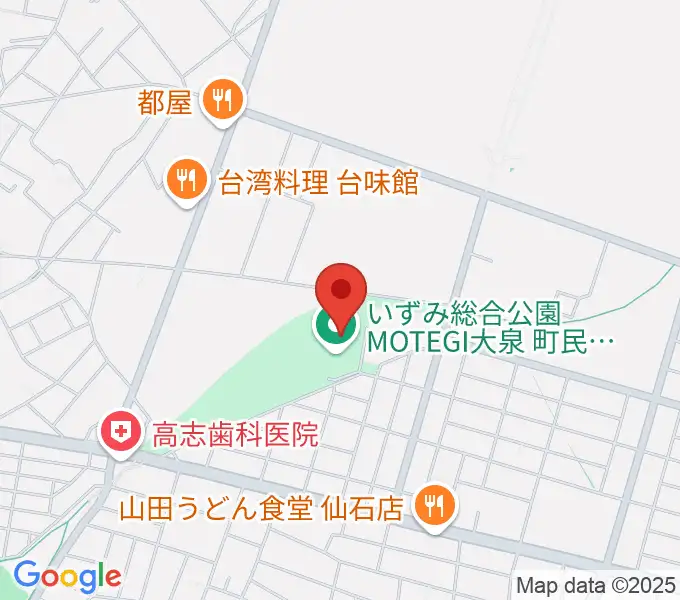 いずみ総合公園MOTEGI大泉町民体育館の地図