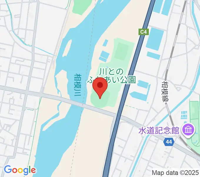 川とのふれあい公園野球場の地図