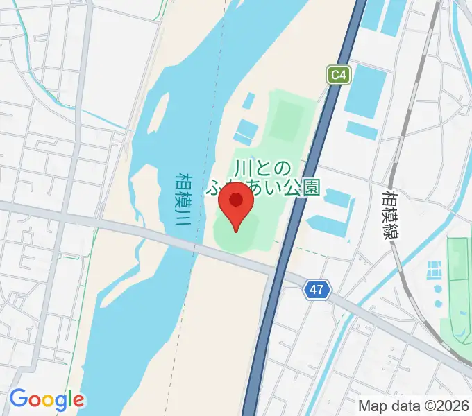 川とのふれあい公園野球場の地図