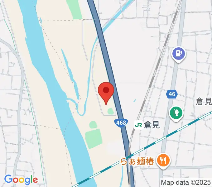 倉見スポーツ公園野球場の地図