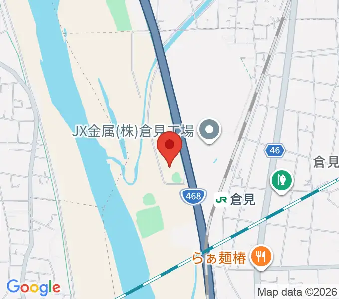 倉見スポーツ公園野球場の地図