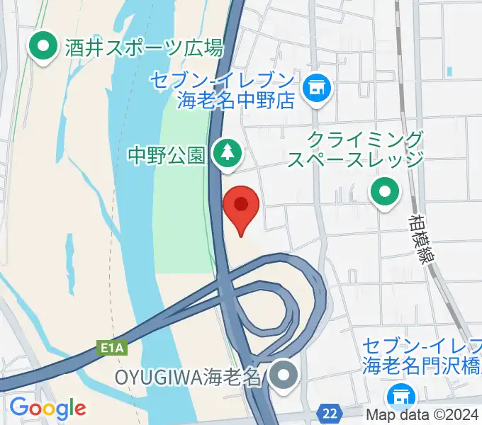 中野公園人工芝グラウンドの地図