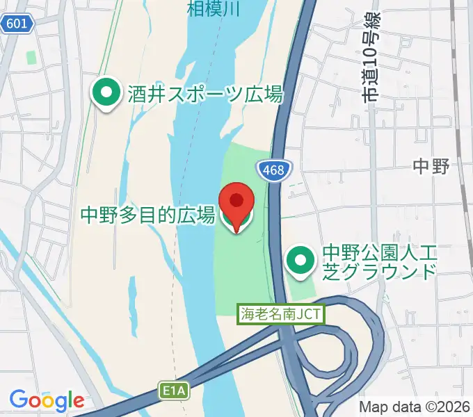 中野多目的広場の地図