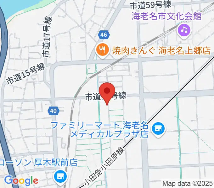 えびな市民活動センタービナスポの地図