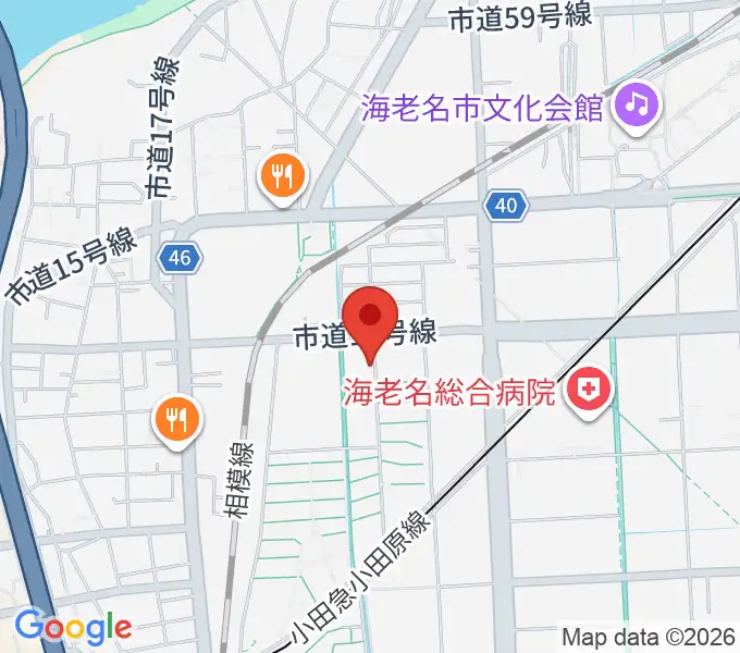 えびな市民活動センタービナスポの地図
