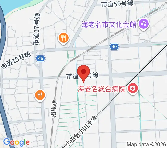 えびな市民活動センタービナスポの地図