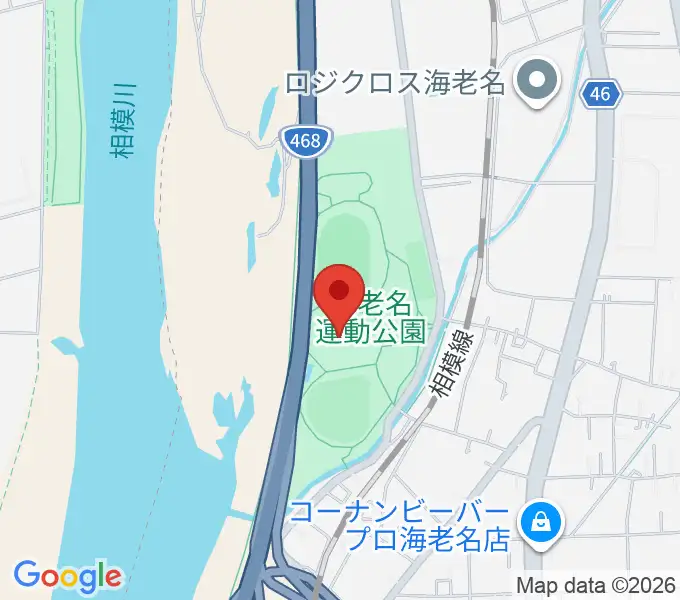 海老名運動公園多目的広場の地図