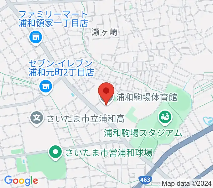 浦和駒場体育館の地図