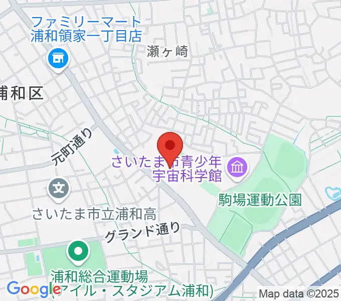 浦和駒場体育館の地図