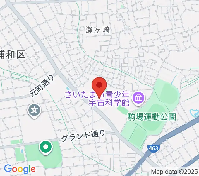浦和駒場体育館の地図