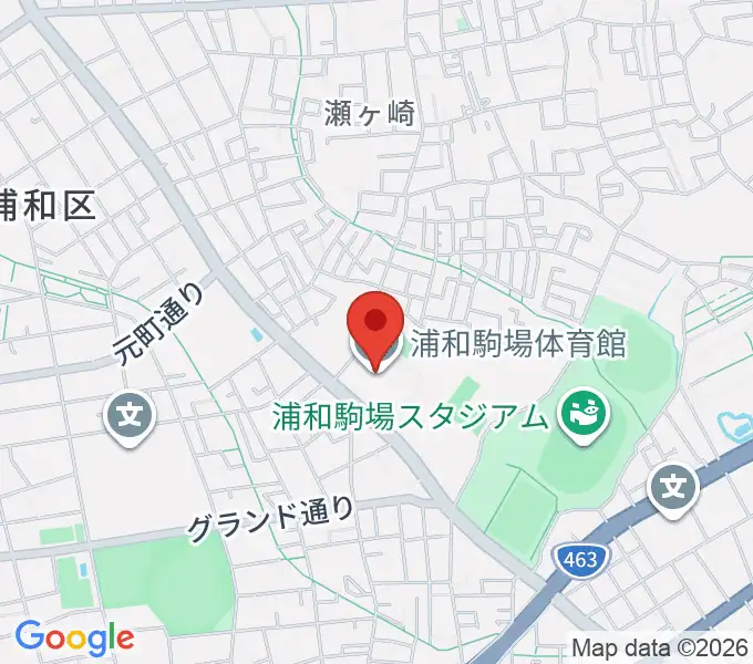 浦和駒場体育館の地図