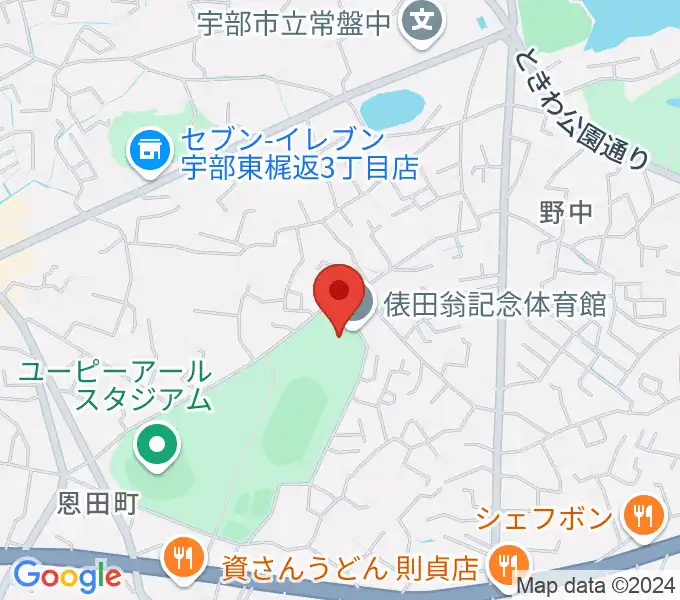 俵田翁記念体育館の地図