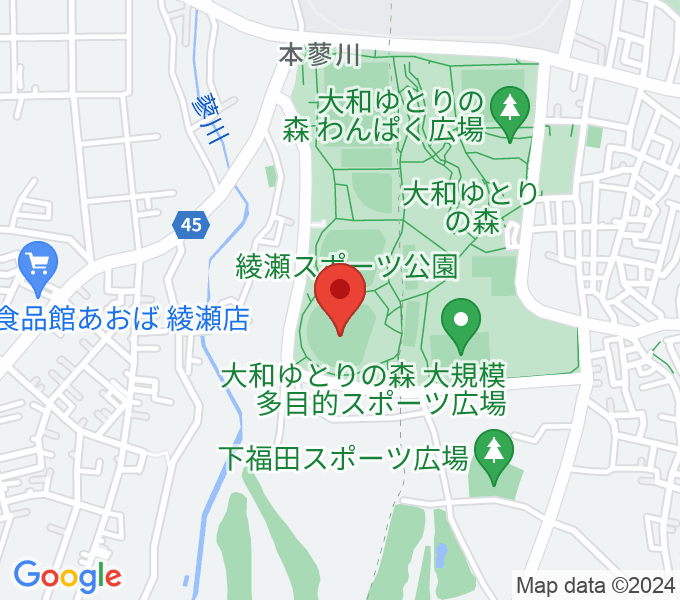 綾瀬スポーツ公園野球場の場所